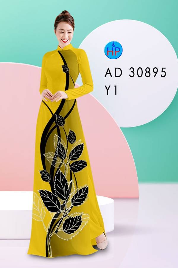 Vải Áo Dài In Hình Lá AD 30895 12